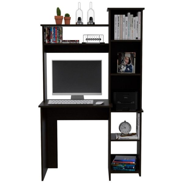 Desk Logan, Five Cubbies, Black Wengue Finish - Image 6