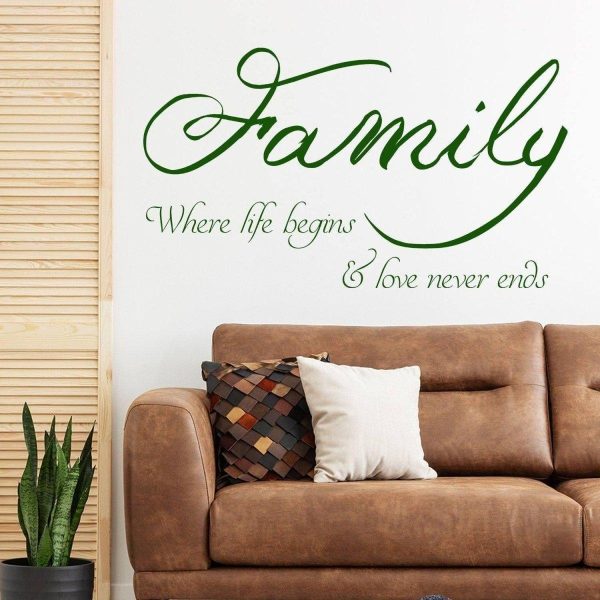 Family Quote Wall Sticker - Love Sign Decor Vinyl Decal - Room Art Quotes Stickers - Rules Inspirational Motivational Inspiring Decals - Image 6