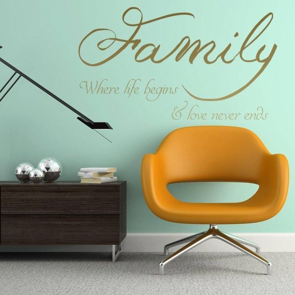 Family Quote Wall Sticker - Love Sign Decor Vinyl Decal - Room Art Quotes Stickers - Rules Inspirational Motivational Inspiring Decals - Image 10